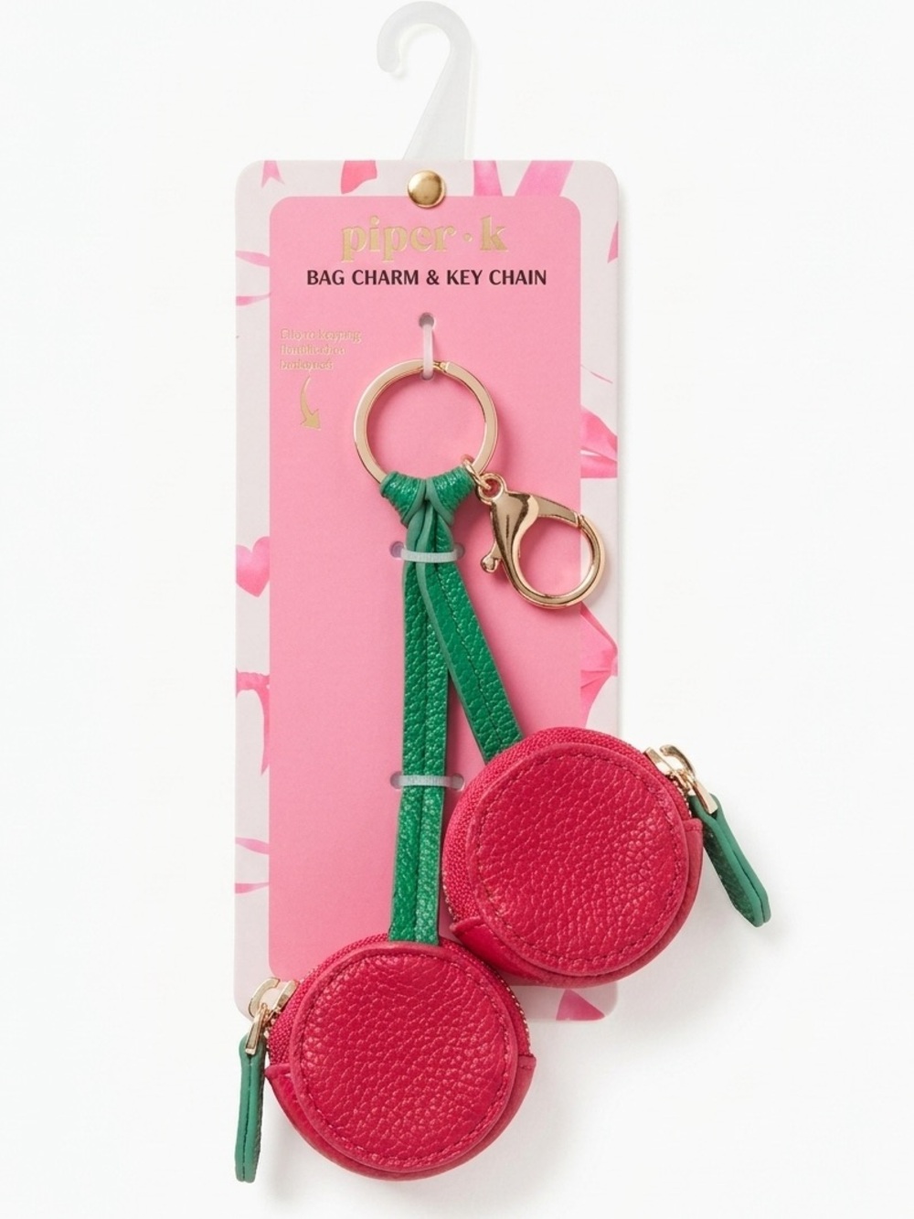 Piper•k Cherry Double Coin Pouch Keychain